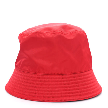 Prada Re-Nylon Metal Triangle Logo Womens Bucket Hat S Rosso 4 of 8