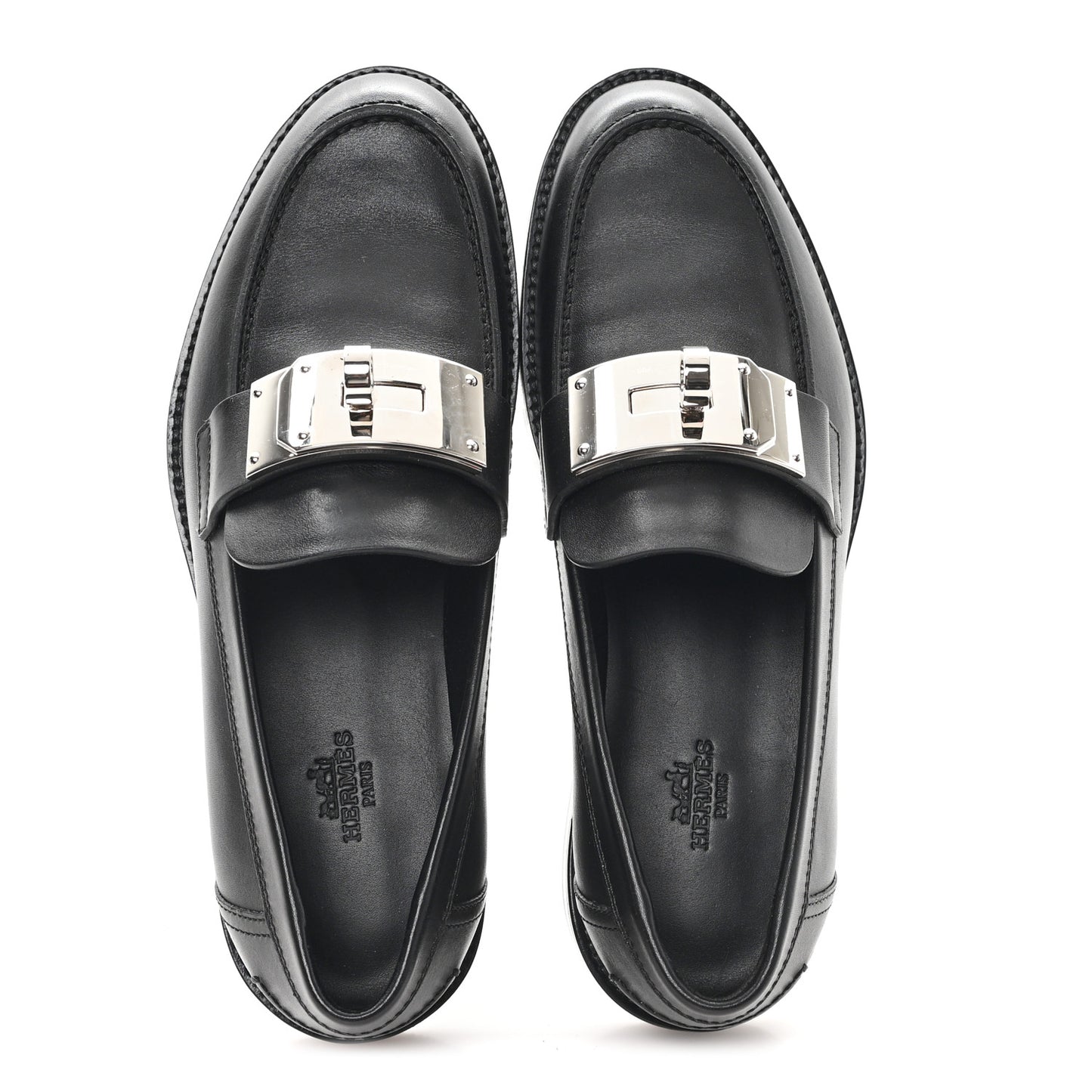 Calfskin Womens Hot Loafer 37 Black