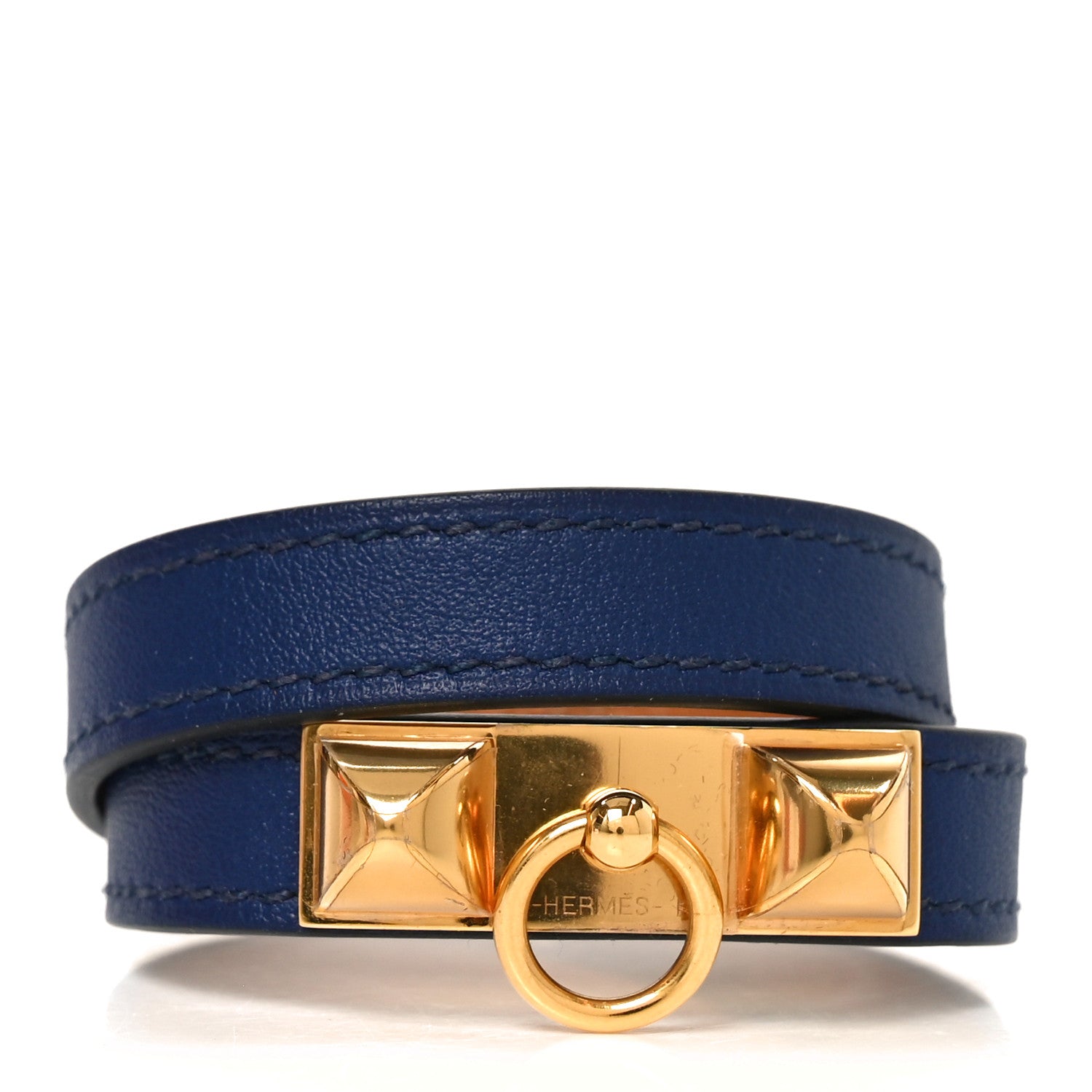 Hermes Swift Rivale Double Tour Bracelet XS Bleu Saphir 1870581