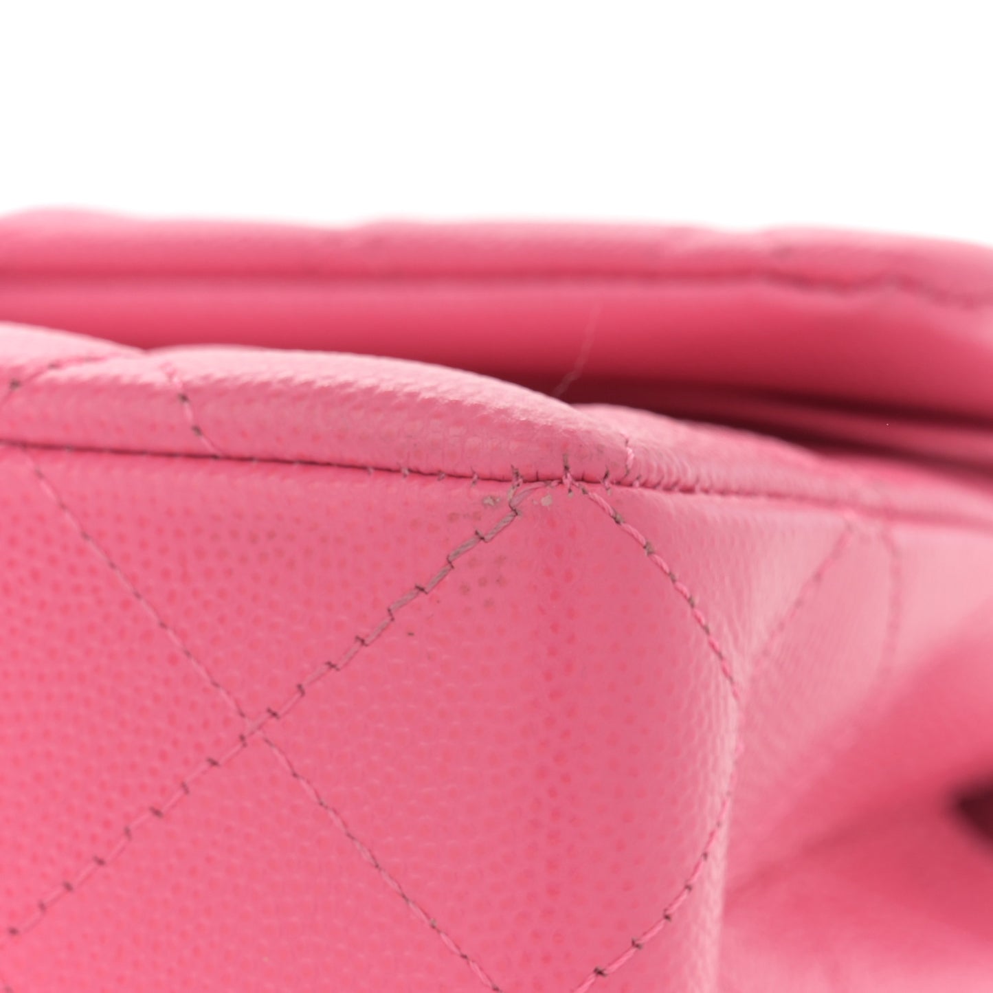Caviar Quilted Small Double Flap Pink