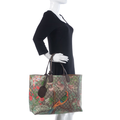 Gucci GG Supreme Monogram Tian Large Shopping Tote Beige Multicolor New Acero 2 of 9
