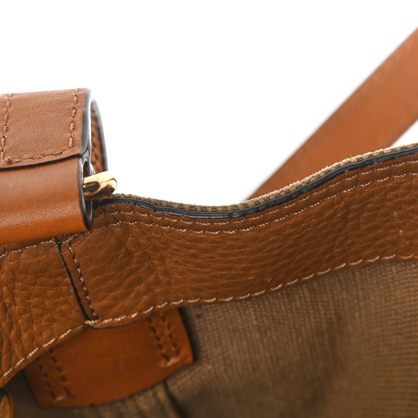 Canvas Mega Check Mini Ashby Tassel Crossbody Saddle Brown