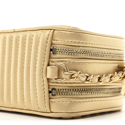 Chanel Metallic Lambskin Mini Coco Boy Camera Case Gold 11 of 12