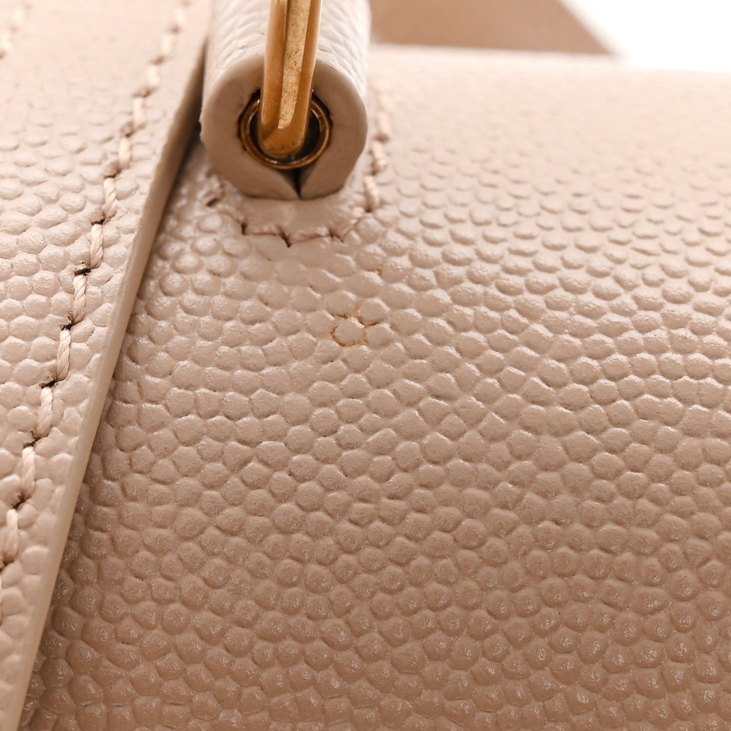 Grain de Poudre Mini Classic Monogram Cassandra Top Handle Beige