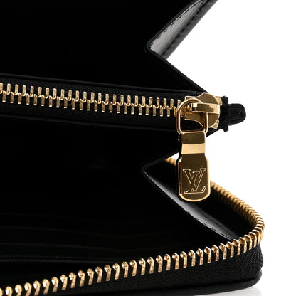 Louis Vuitton Lambskin Embossed Monogram Coussin Zippy Wallet Black 6 of 8