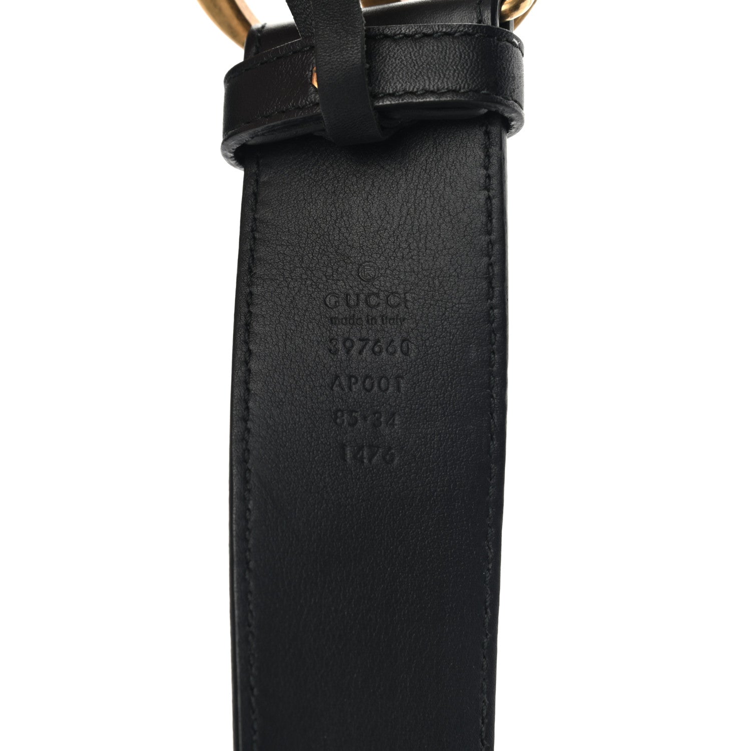 Gucci Calfskin Double G 40mm Belt 85 34 Black 3 of 8