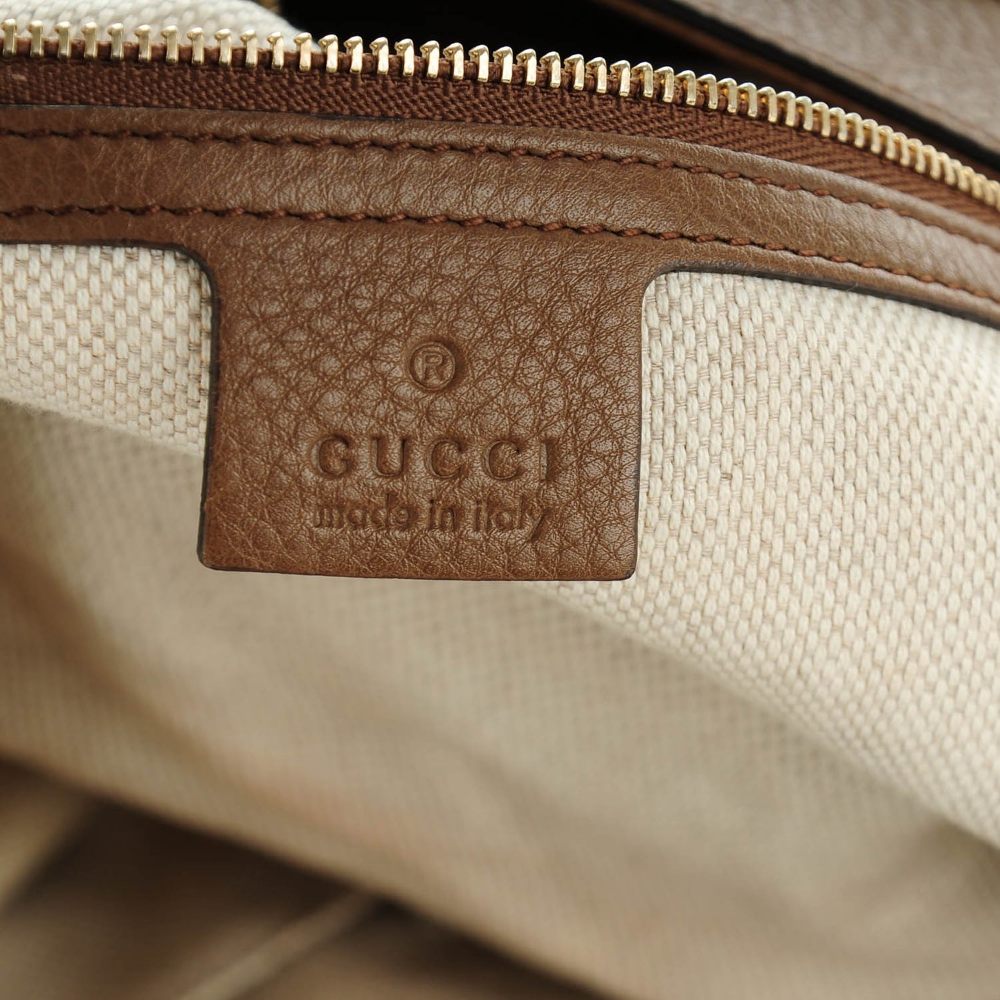 Pebbled Calfskin Medium Soho Chain Shoulder Bag Maple Brown