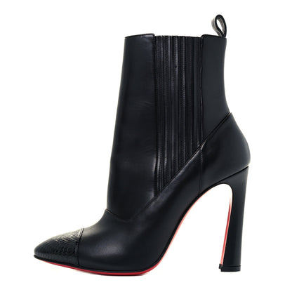 Christian Louboutin Calfskin Shine Me In The 90s 85 Ankle Boots 38 Black 1 of 9