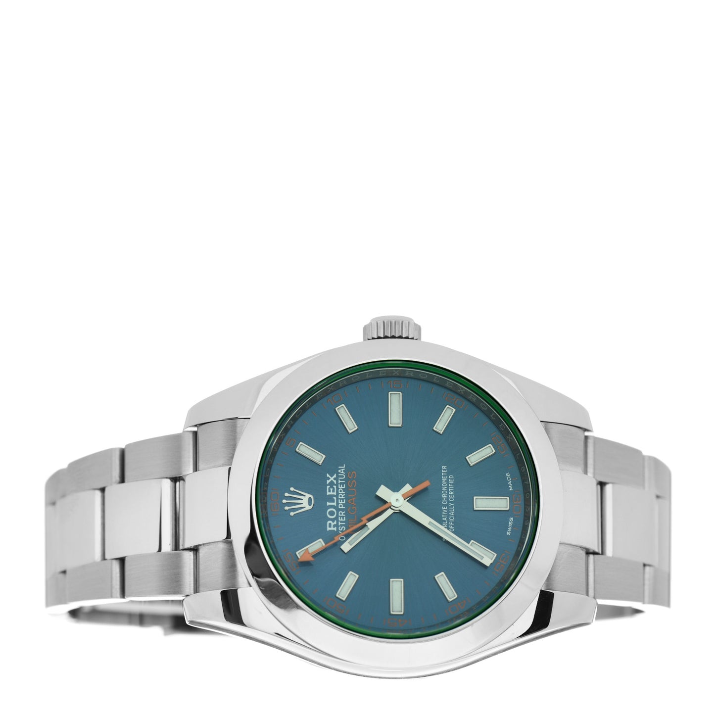 Stainless Steel 40mm Oyster Perpetual Milgauss Watch Z-Blue 116400GV