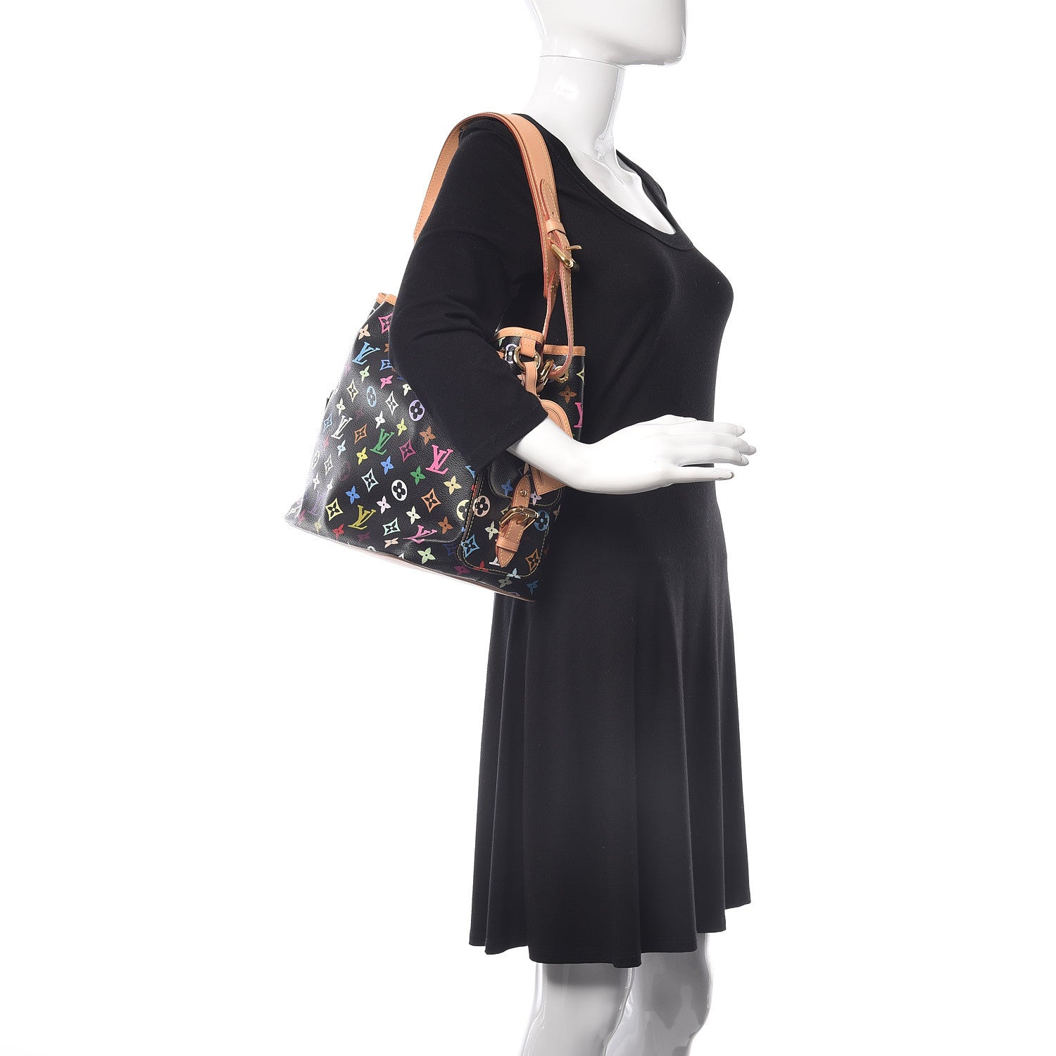 Louis Vuitton Monogram Multicolor Petit Noe Black 2 of 11