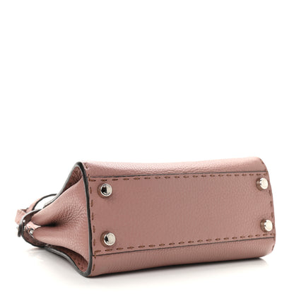 Fendi Cuoio Romano Selleria Bi-Color Mini Peekaboo Iconic Satchel English Rose Camelia 3 of 7