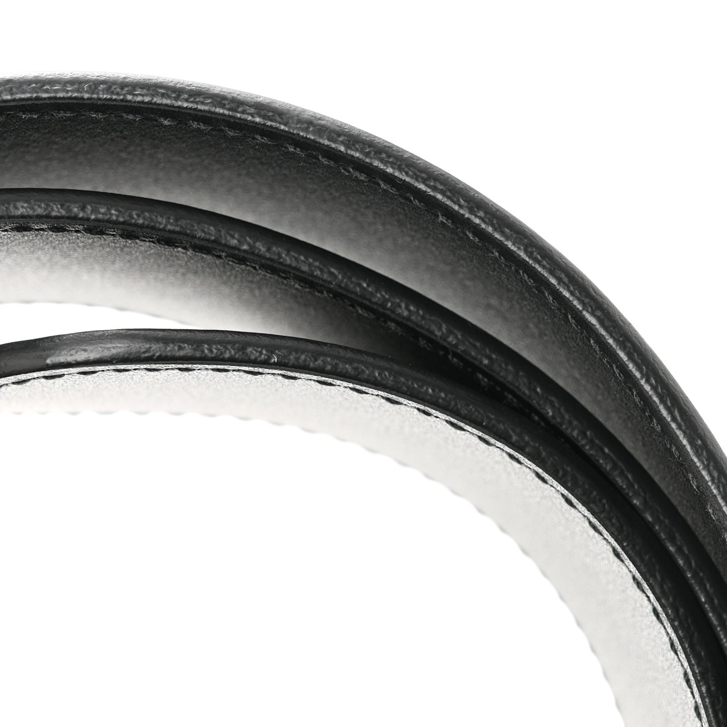 Moon Calfskin Pearl Double G 40mm Belt 90 36 Black Cream