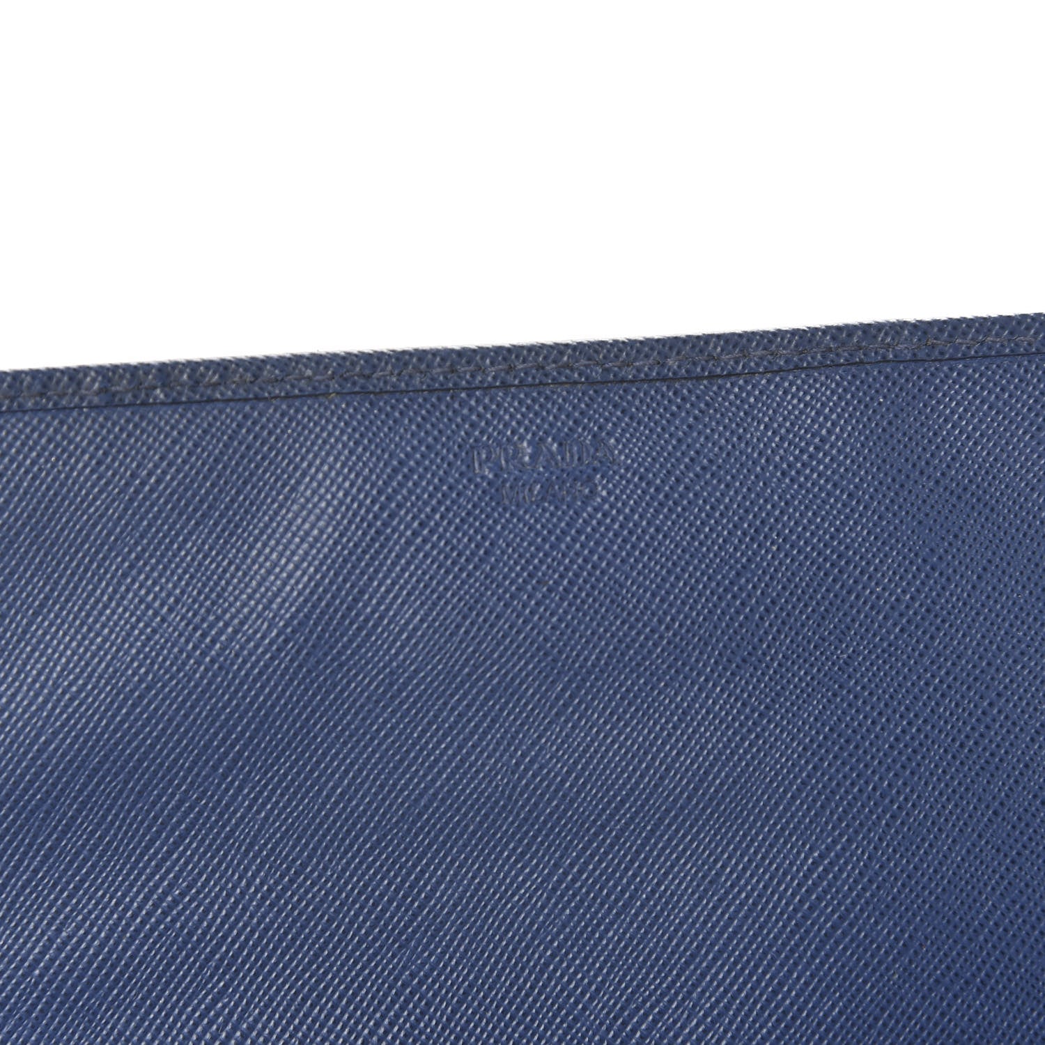 Prada Saffiano Metal Oro Chain Wallet Bleuette 8 of 9