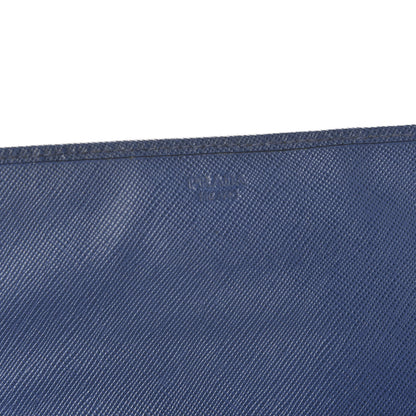 Prada Saffiano Metal Oro Chain Wallet Bleuette 8 of 9