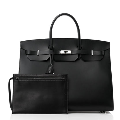 Hermes Vache Hunter Birkin Sellier 40 Black 3 of 16