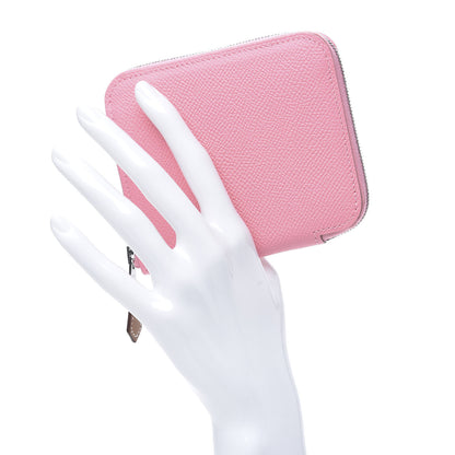 Hermes Epsom Silk'in Compact Wallet Rose Confetti 2 of 8