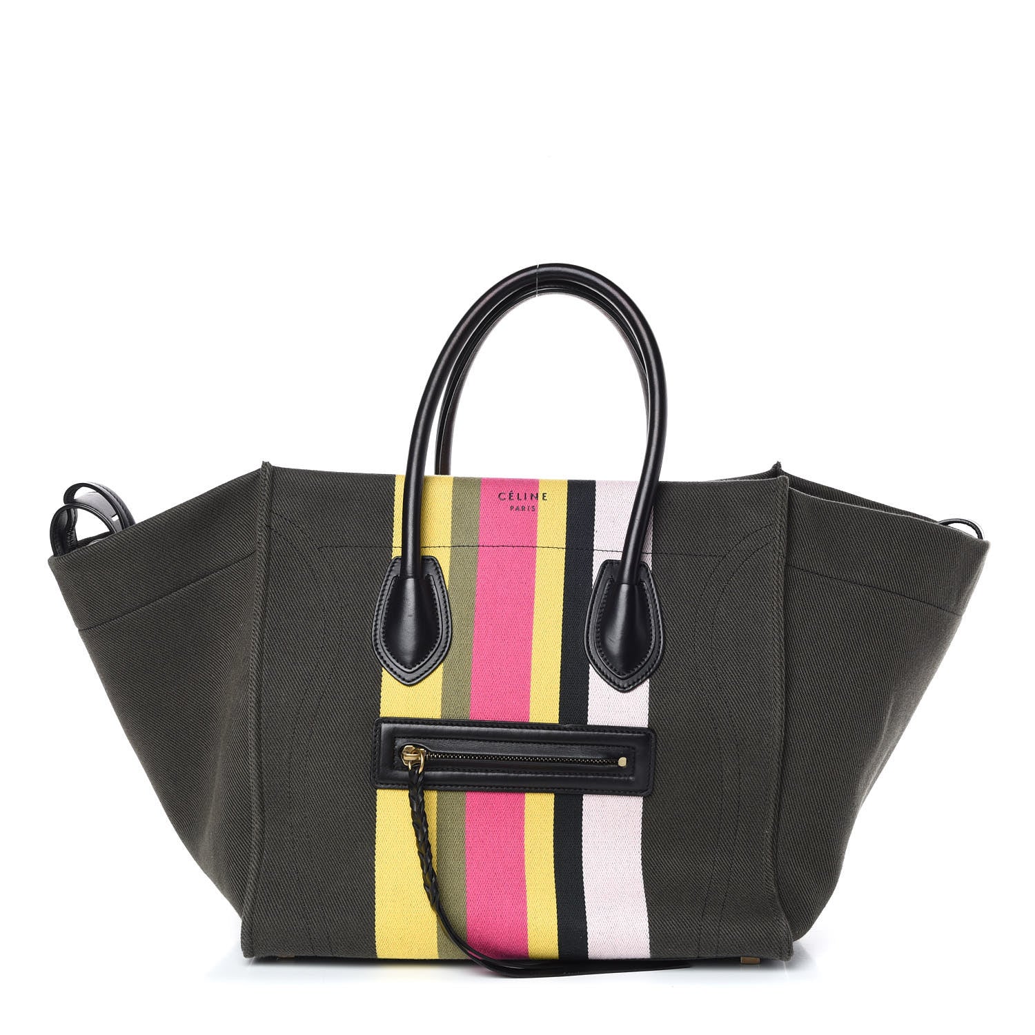 Celine Canvas Striped Medium Phantom Luggage Multicolor 1 of 8