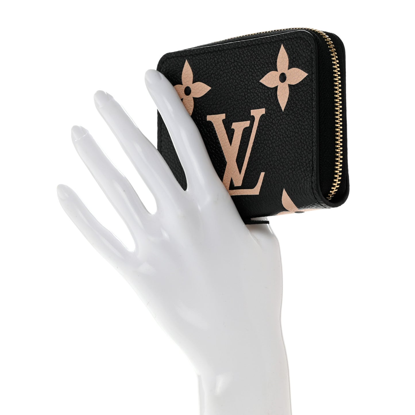 Empreinte Monogram Giant Zippy Coin Purse Black Beige