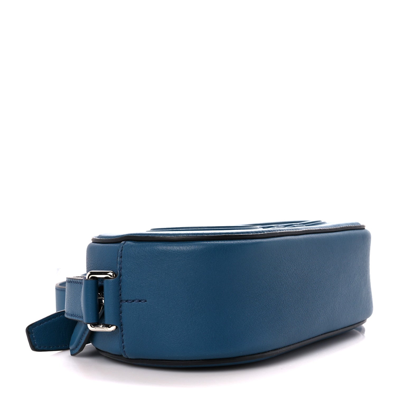 Salvatore Ferragamo Calfskin Double Gancio Crossbody Bag Denim 4 of 10