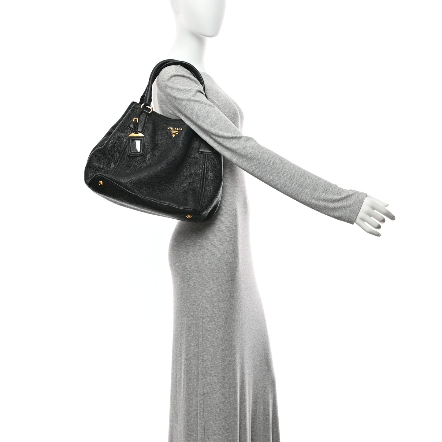 Vitello Daino Tote Black