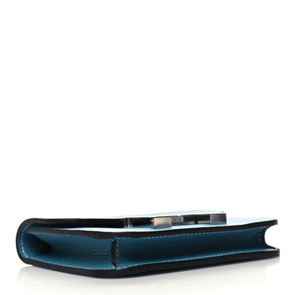 Hermes Evercolor Constance Slim Wallet Blue Jean 5 of 11