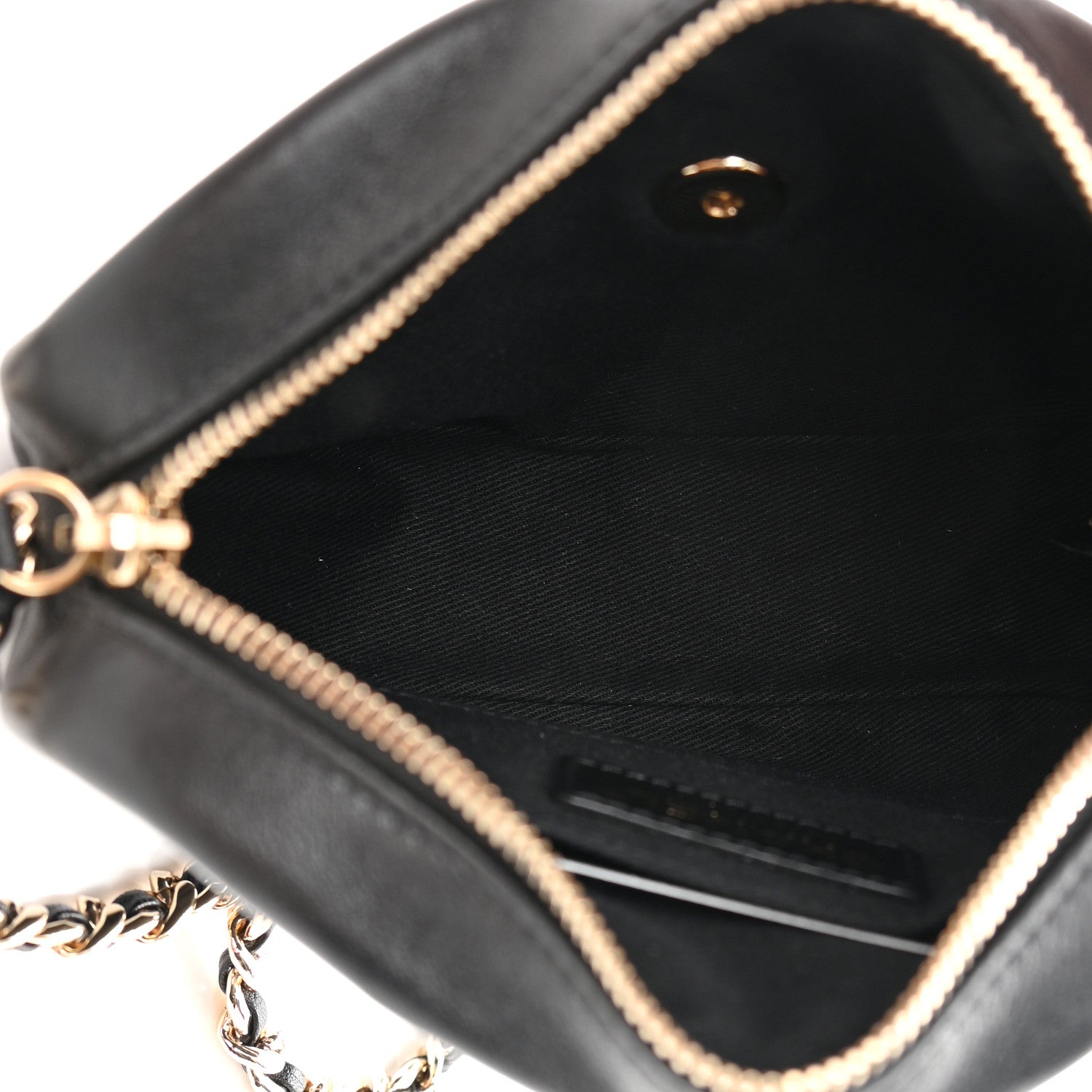 Chanel Goatskin Quilted Small Casual Trip Camera Case Black 5 of 10