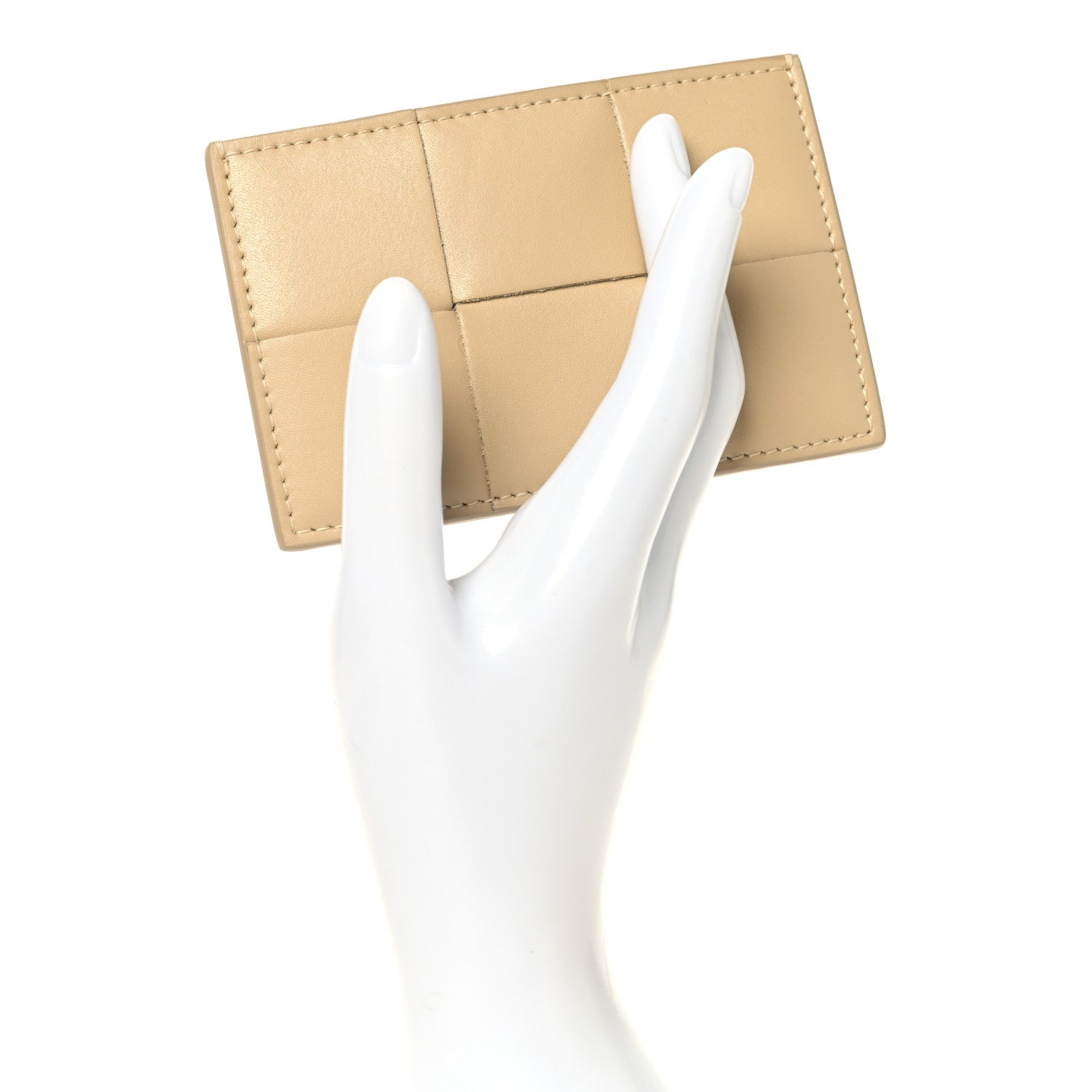 Bottega Veneta Nappa Intreccio Cassette Credit Card Holder Porridge 2 of 7
