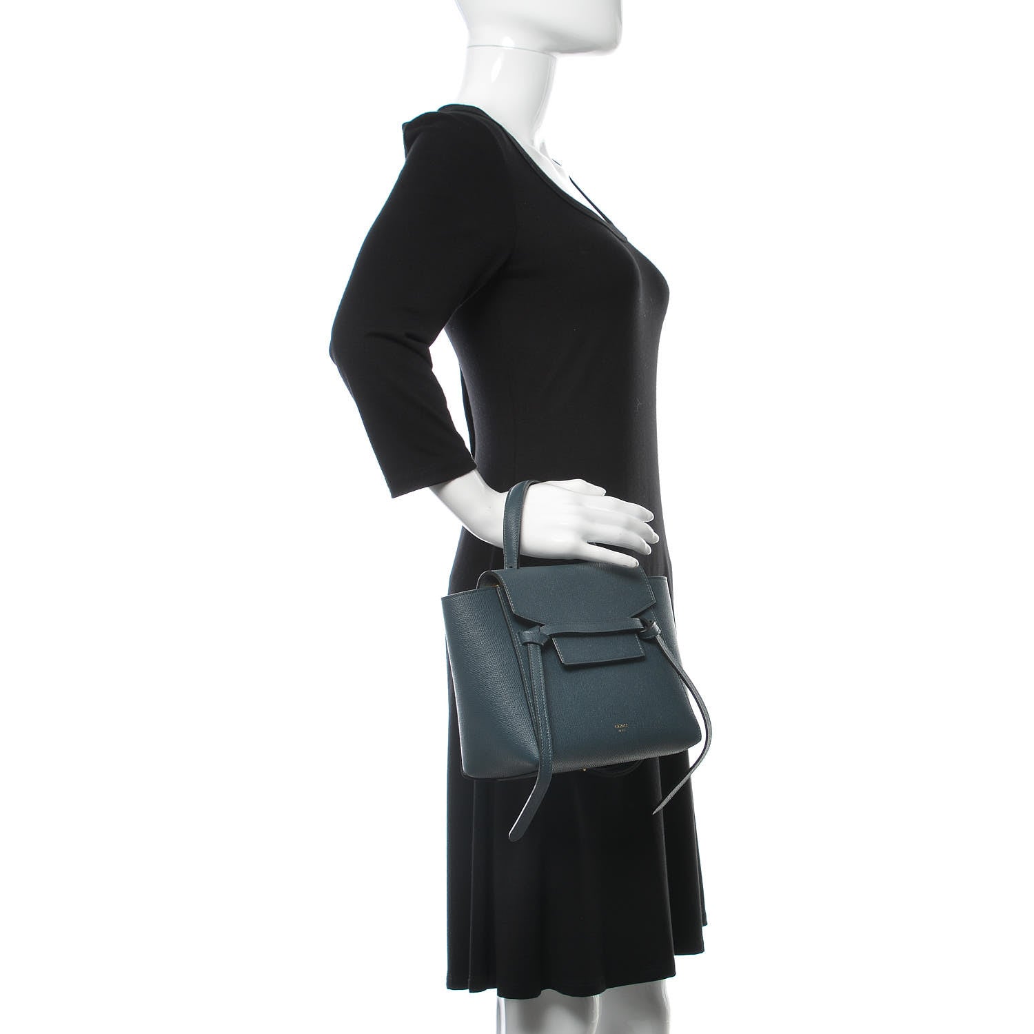 Celine Grained Calfskin Nano Belt Bag Slate 3 of 9