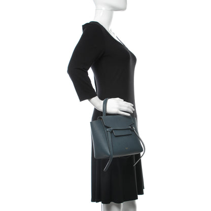 Celine Grained Calfskin Nano Belt Bag Slate 3 of 9