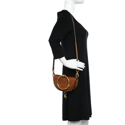 Chloe Calfskin Small Nile Bracelet Minaudiere Bag Caramel 2 of 10