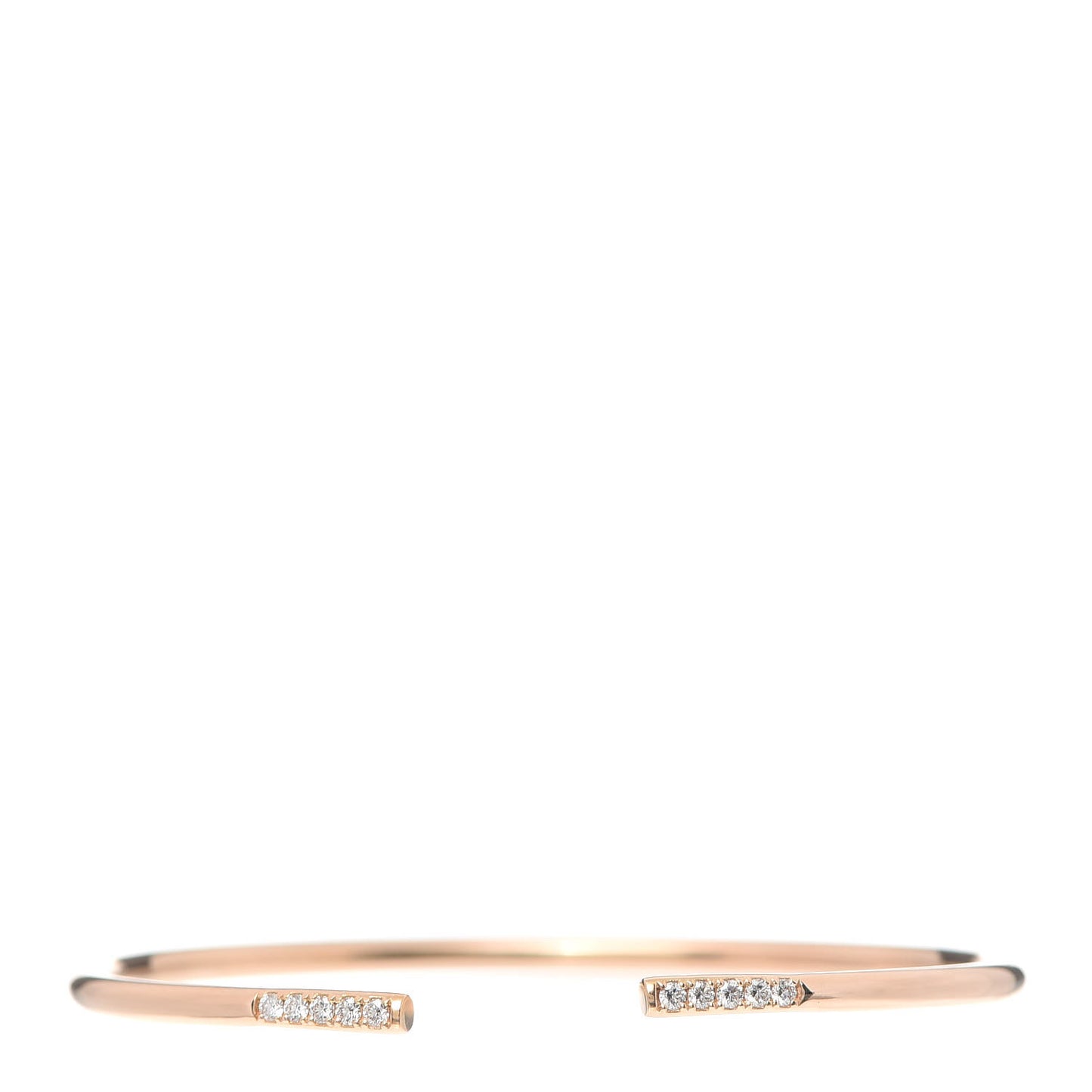 18K Rose Gold Diamond Metro Wire Bracelet