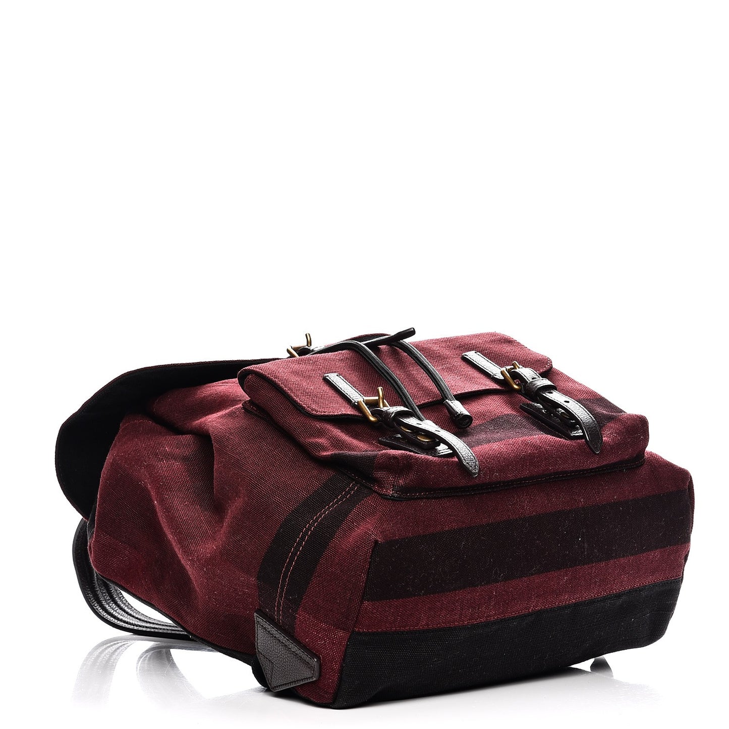 Canvas Mega Check Small Brookdale Backpack Claret