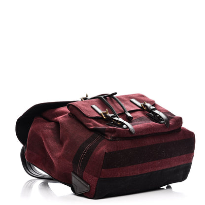 Burberry Canvas Mega Check Small Brookdale Backpack Claret 4 of 7