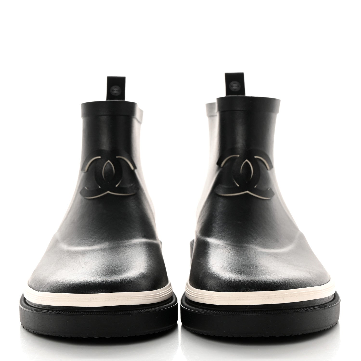 Chanel Caoutchouk CC Short Boots 40 Black 2 of 9