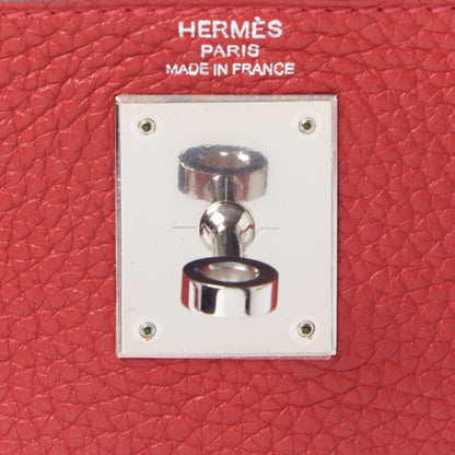 Hermes Taurillon Clemence Kelly Retourne 28 Rouge Casaque 21 of 31