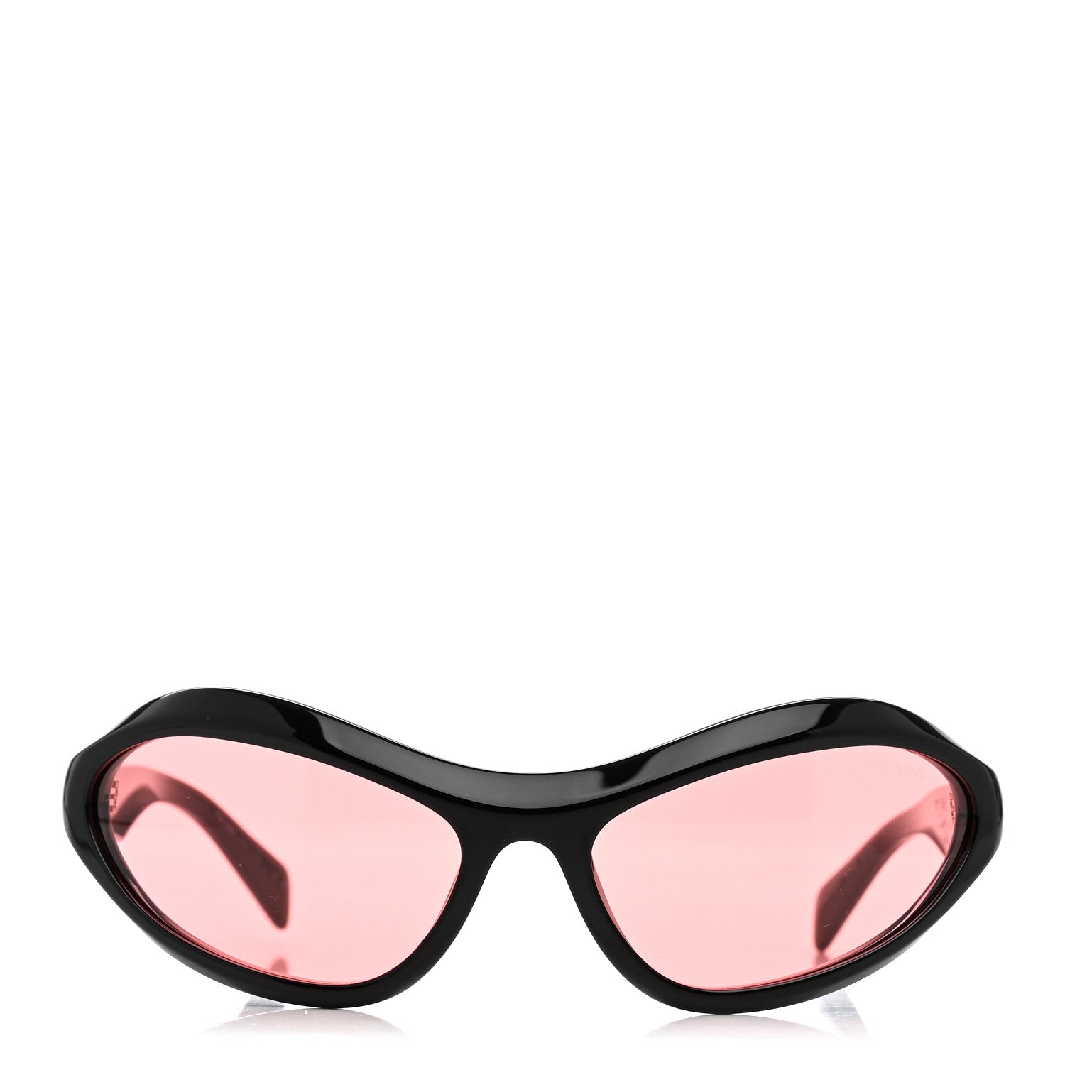 Prada Acetate Oval Sunglasses SPR A20 Black 2 of 9