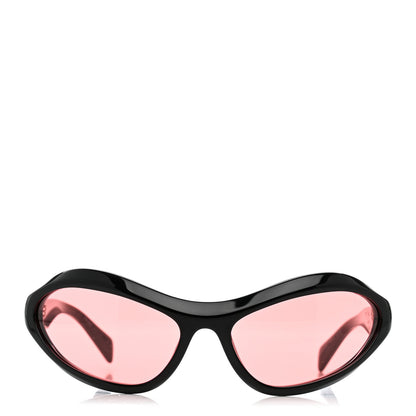 Prada Acetate Oval Sunglasses SPR A20 Black 2 of 9
