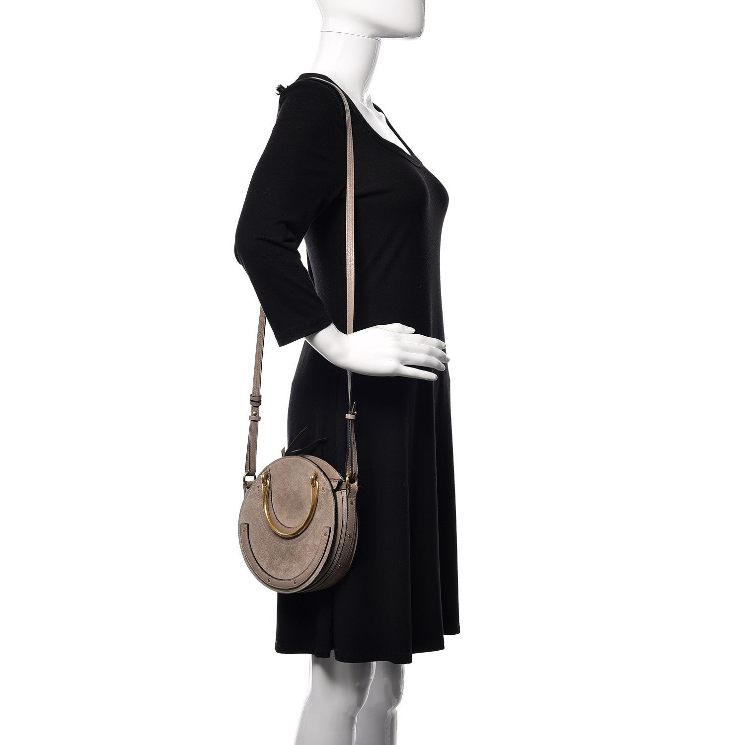 Chloe Calfskin Suede Small Pixie Bag Motty Grey 2 of 13
