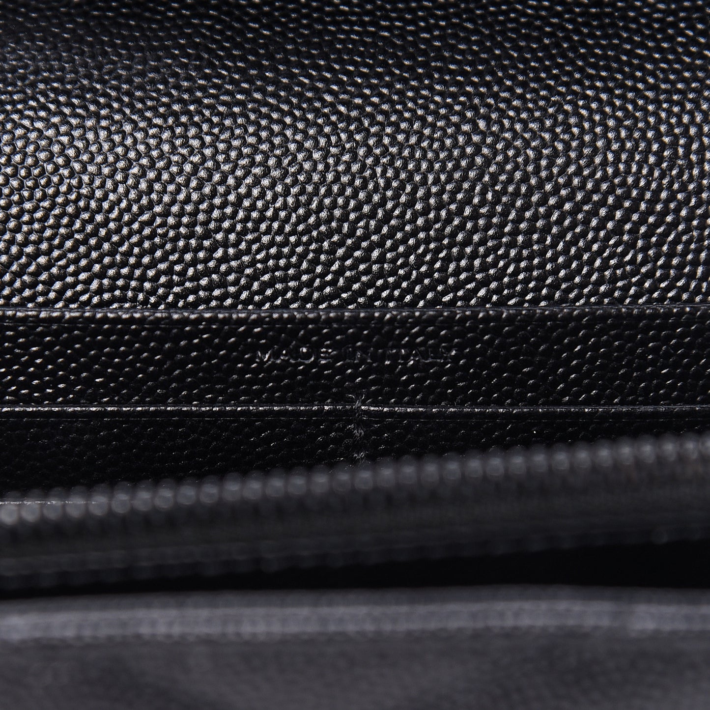 Grain De Poudre Matelasse Chevron Monogram Chain Wallet Black