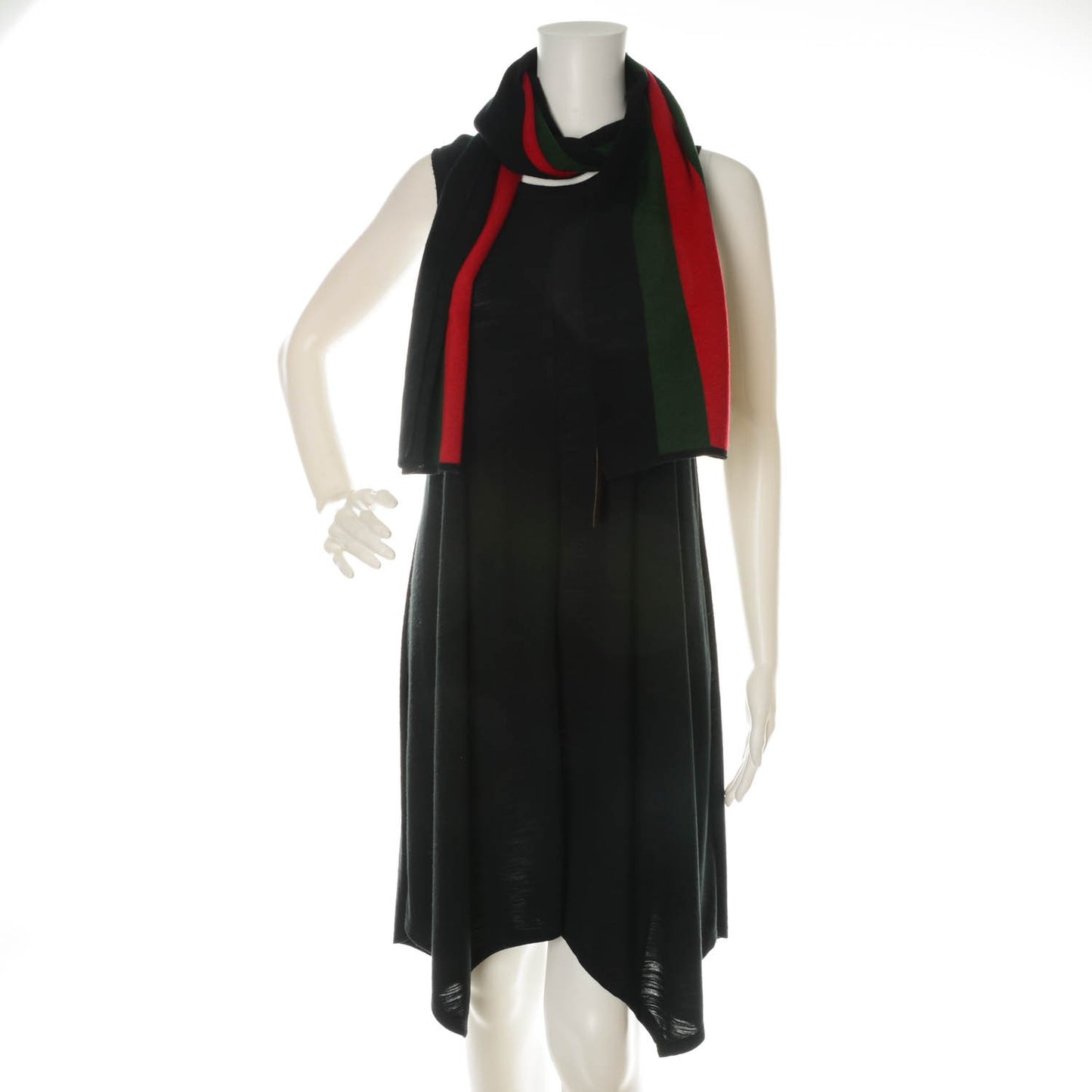 Silk Wool Web Scarf Black