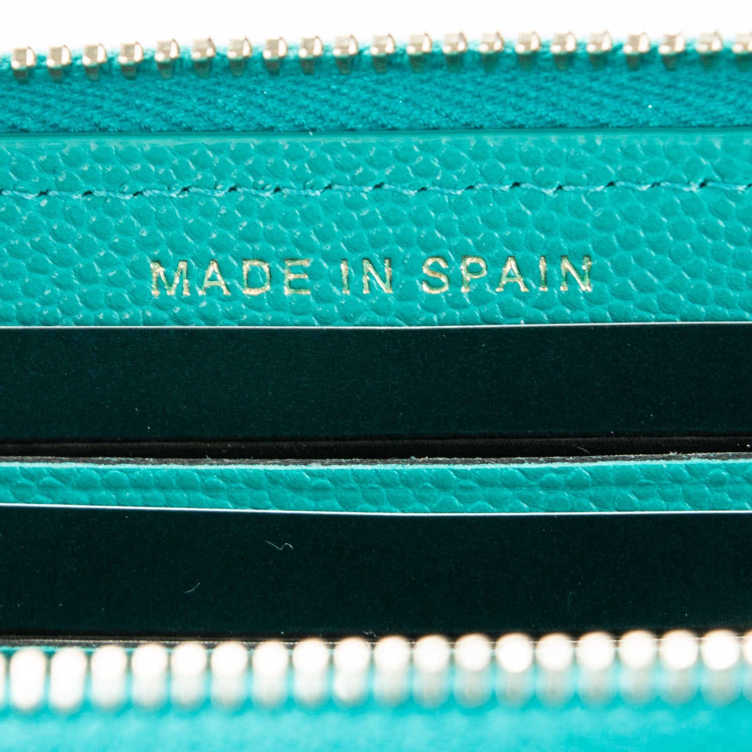 Chanel Caviar Quilted Small Zip Around Wallet Turquoise 7 of 8