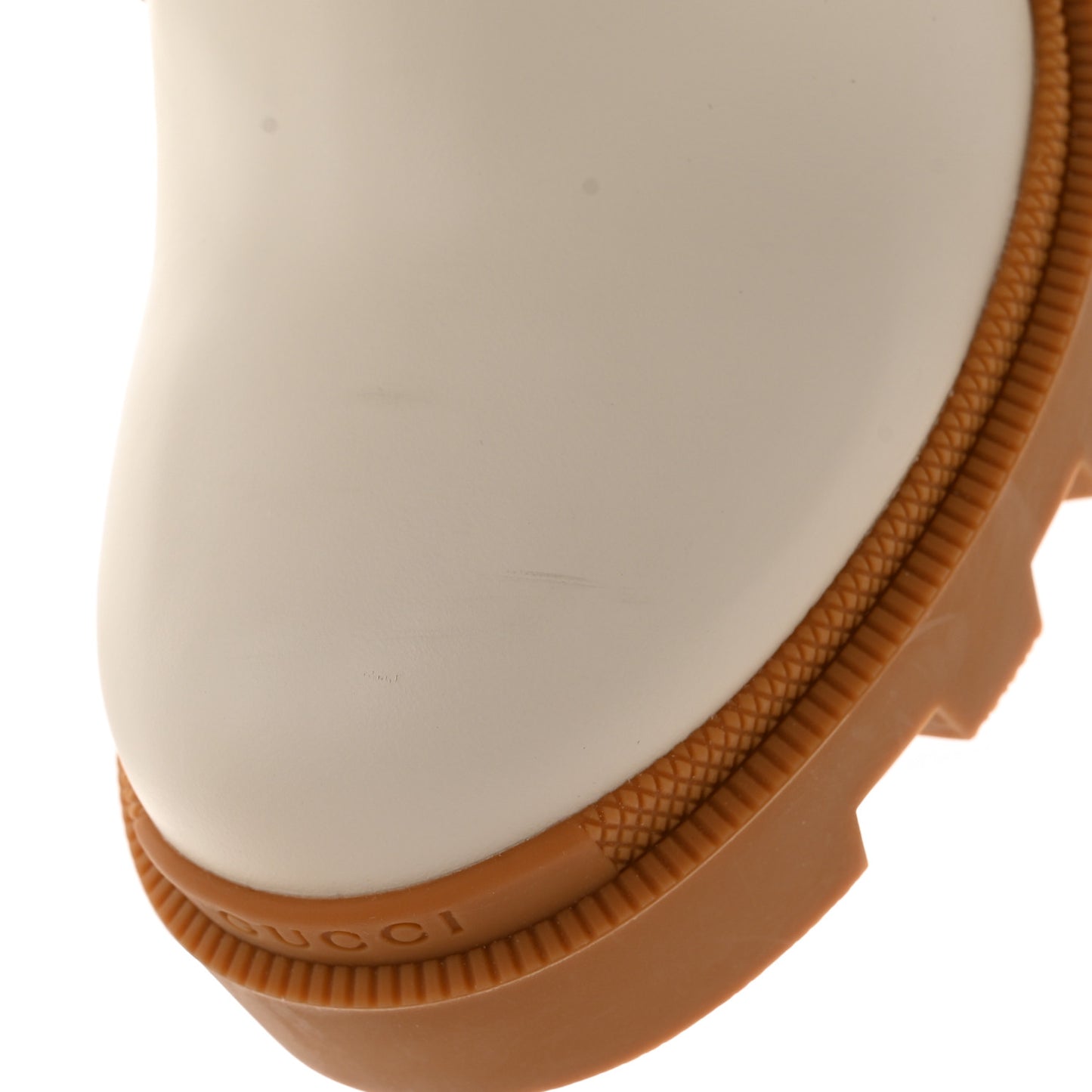 Calfskin GG Supreme Monogram Nappa Quilted Lace Up Ankle Boots 40.5 Mystic White Beige