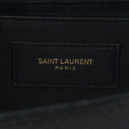 Saint Laurent Snakeskin Medium Classic Monogram Kate Tassel Satchel Marine 6 of 10