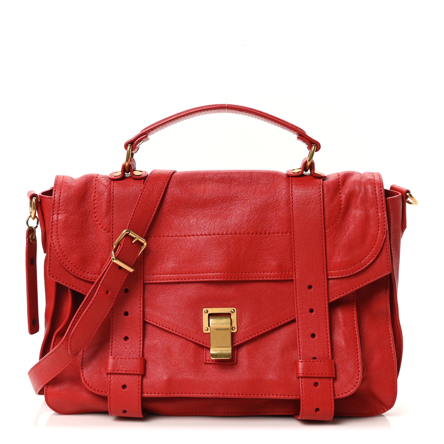 Lambskin Medium PS1 Satchel Bright Red