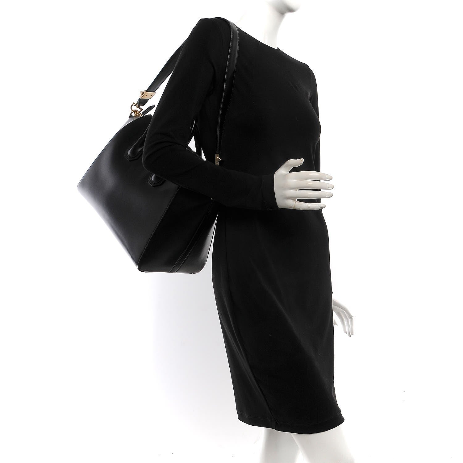 Givenchy Shiny Lord Calfskin Medium Antigona Black 2 of 9
