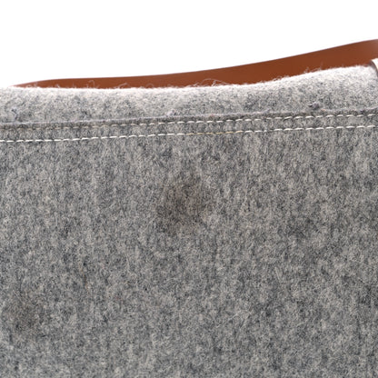 Hermes Feutre Vache Hunter Cabalicol Tote Gris Clair Gold 14 of 16