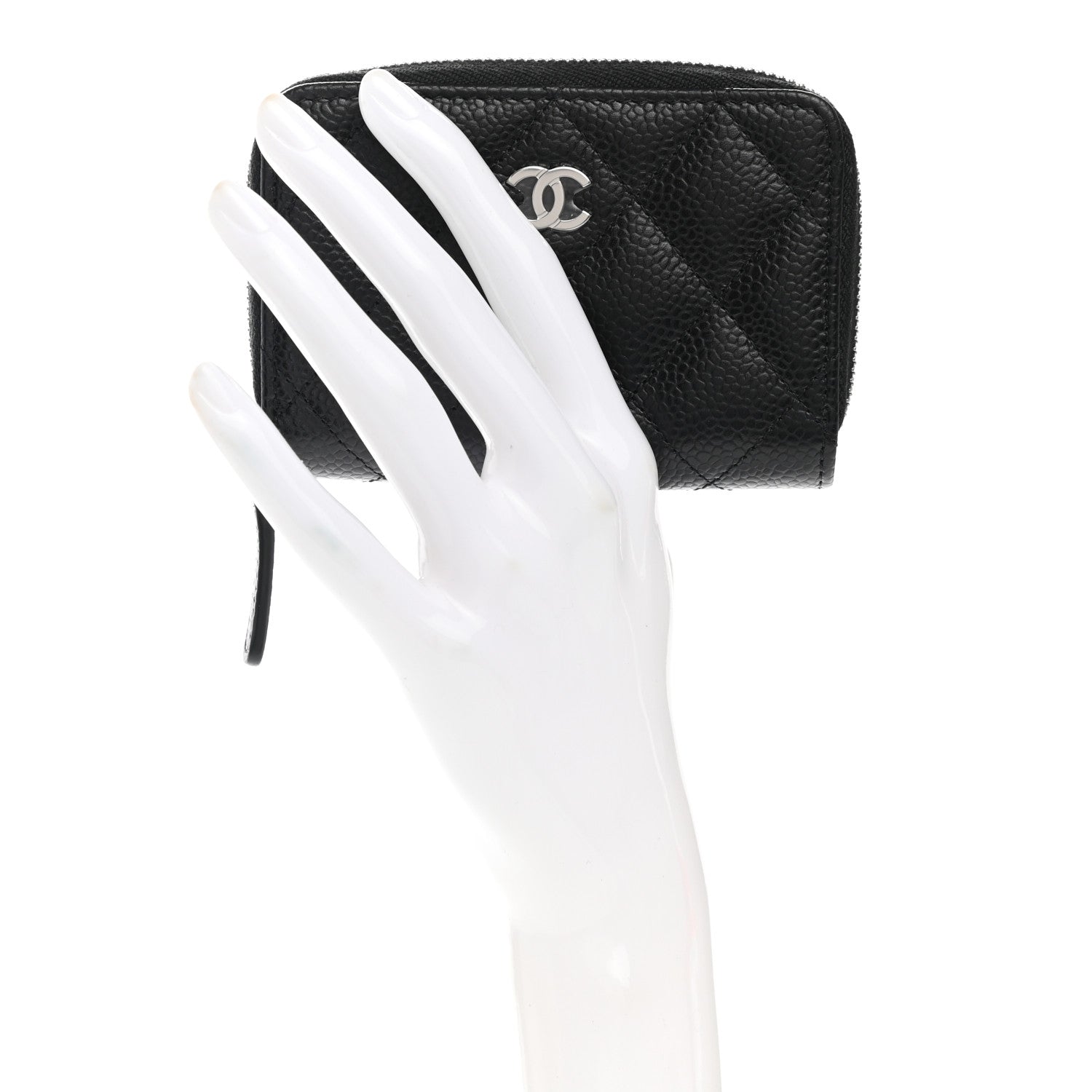 Chanel Caviar Quilted Classic Zipped Coin Purse Black 2 of 8