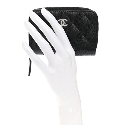 Chanel Caviar Quilted Classic Zipped Coin Purse Black 2 of 8