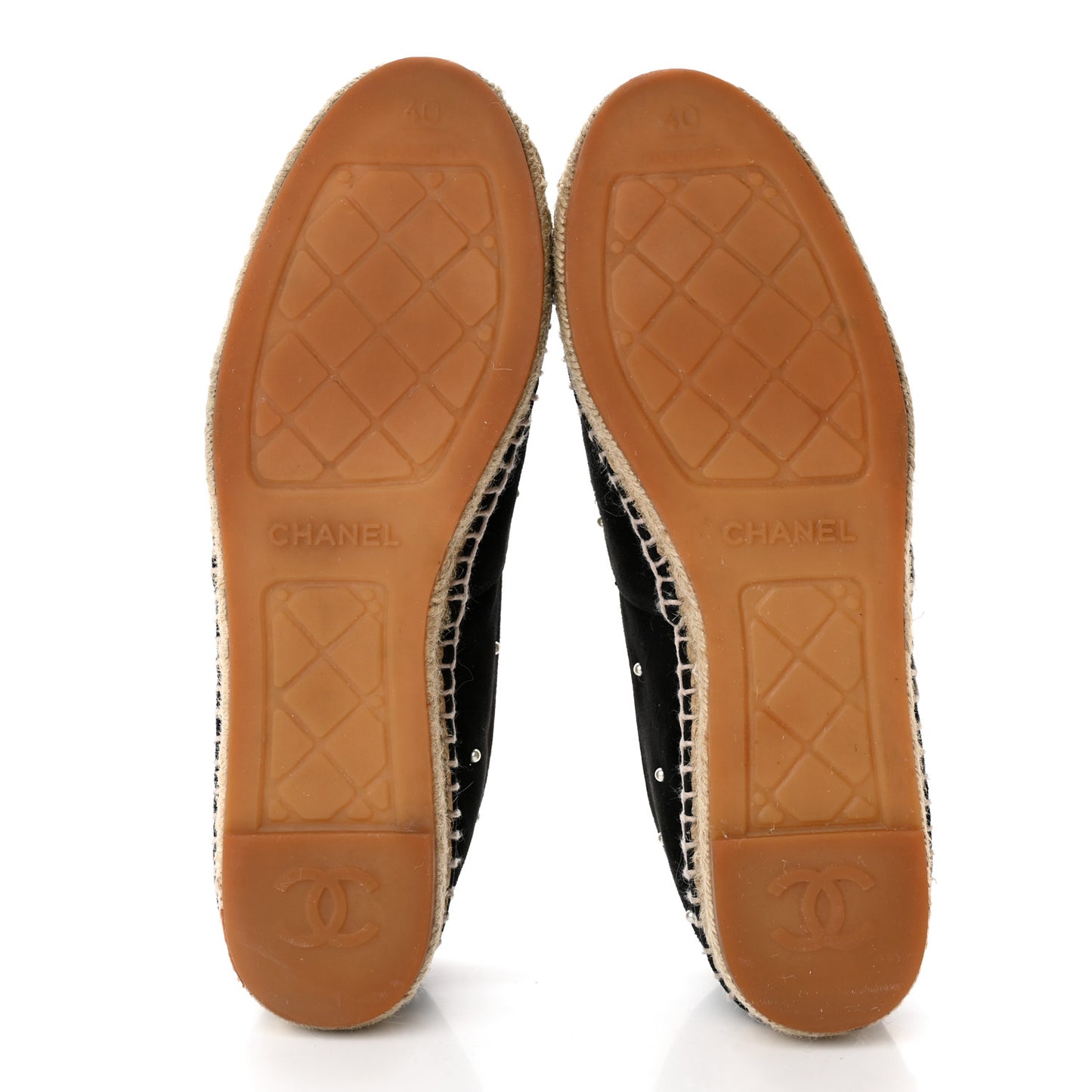 Suede Pearl CC Espadrilles 40 Black