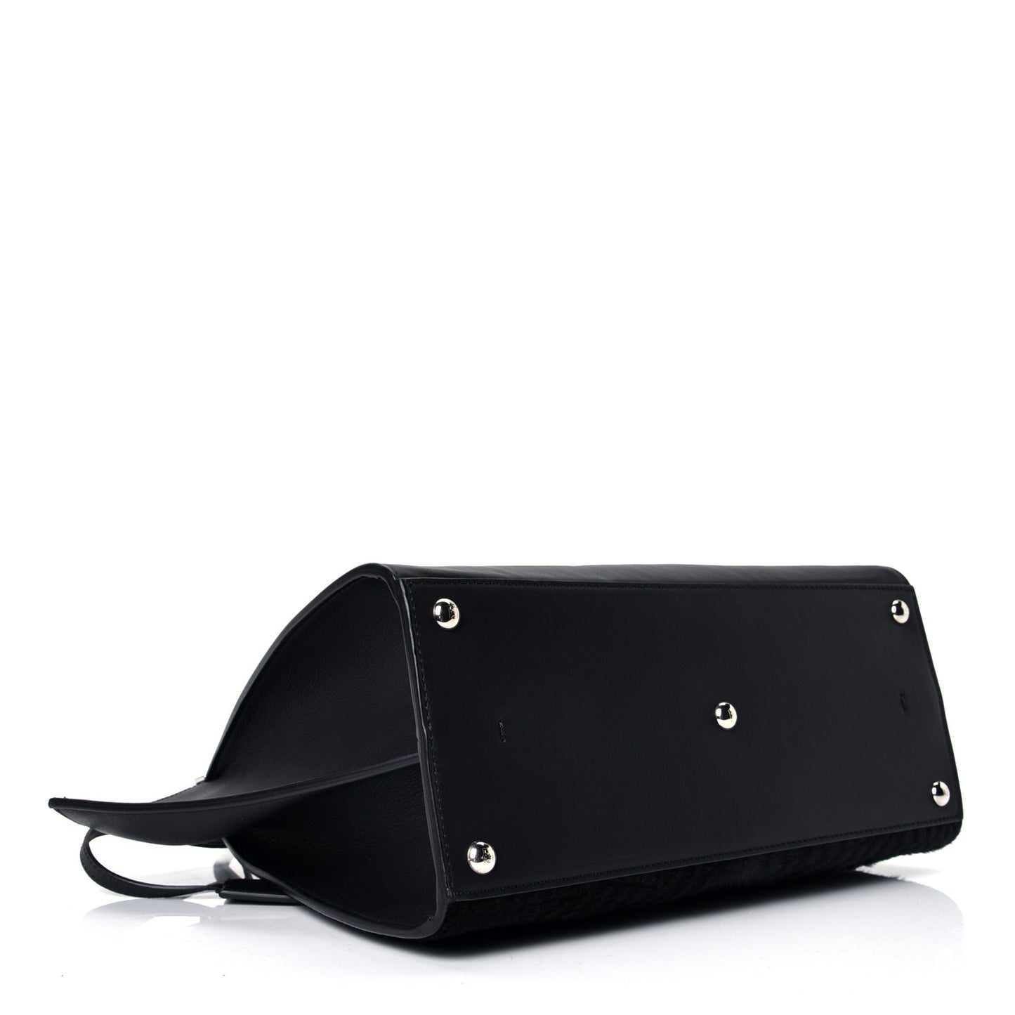 Vitello Pelo Flamingo Crocodile Embossed Petite 3Jours Tote Black